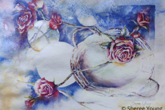 Blood Rose over the Blue Cheese Moon